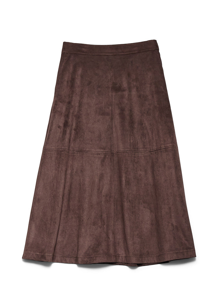 Suede Skirt in dark brown by B-YU