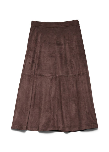 Suede Skirt in dark brown by B-YU