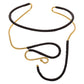 Sauce Threaded Choker Necklace in black/gold by Bamboleira