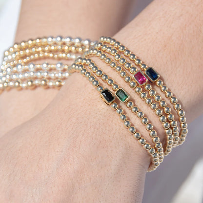 Bejeweled Stretch Bracelet in blue by Splash