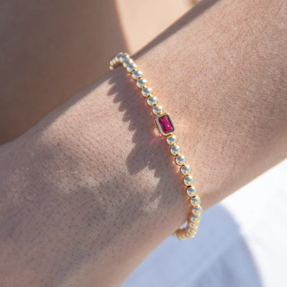 Bejeweled Stretch Bracelet in pink by Splash