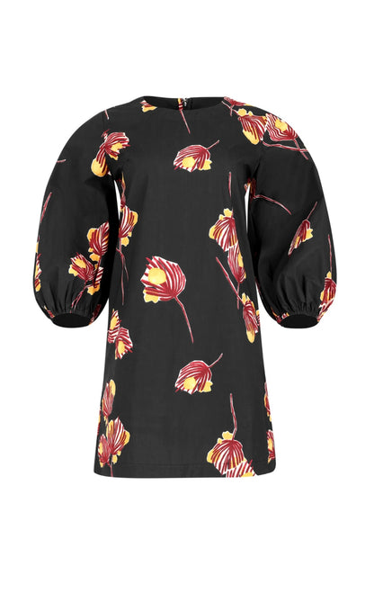 Adley Dress in black aralia by Bel Kazan