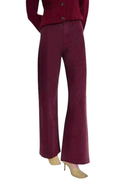 Penny High Rise Wide Leg Jean in Claret by Pistola