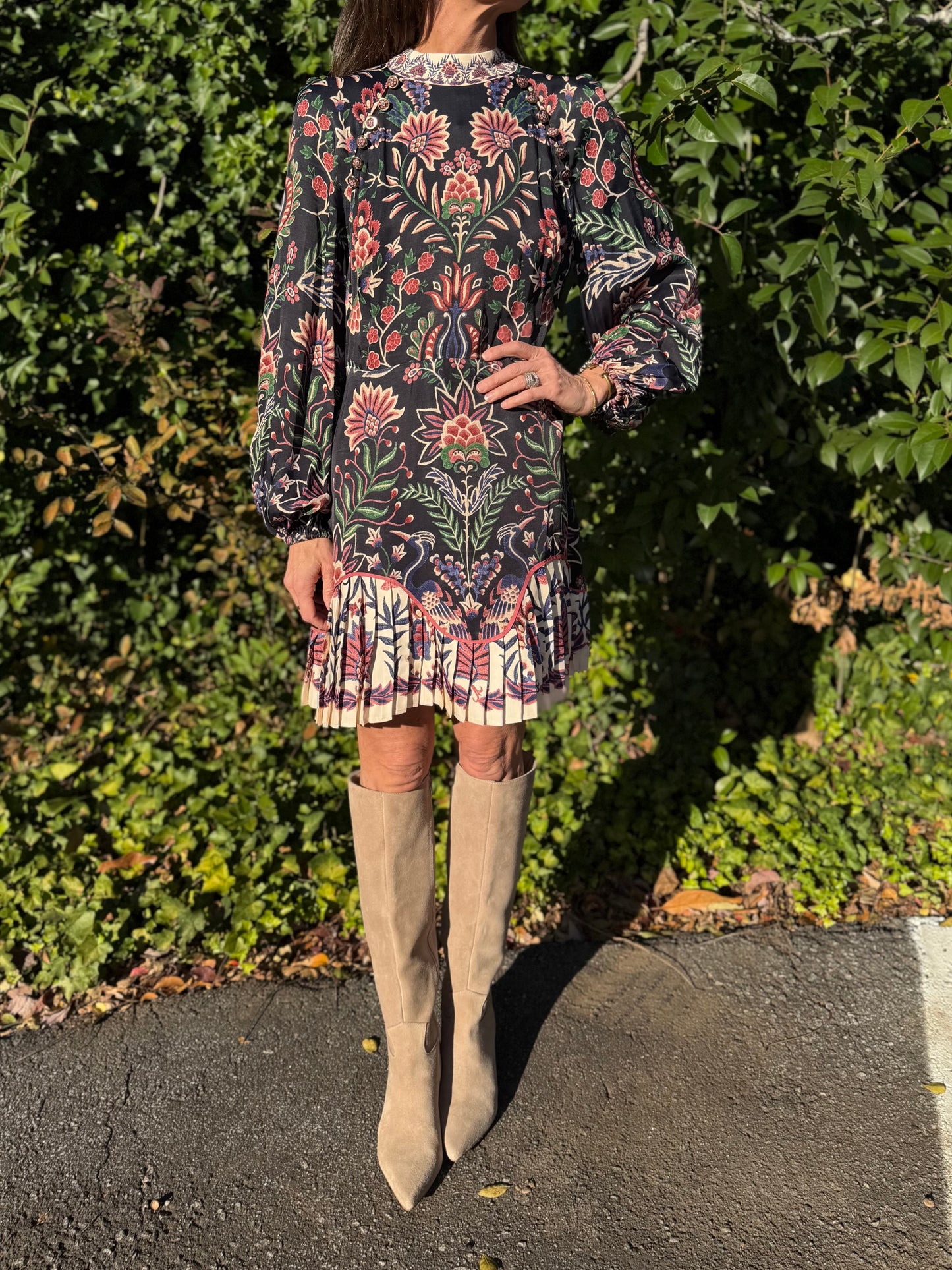 Marvelous Garden Mini Dress in black by Farm Rio