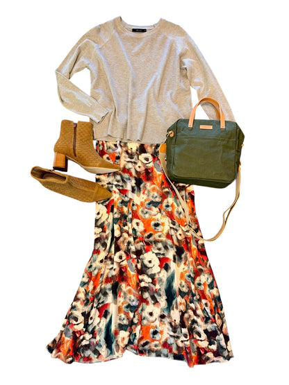 Maria Ankle Skirt in tamayo print by Cleobella