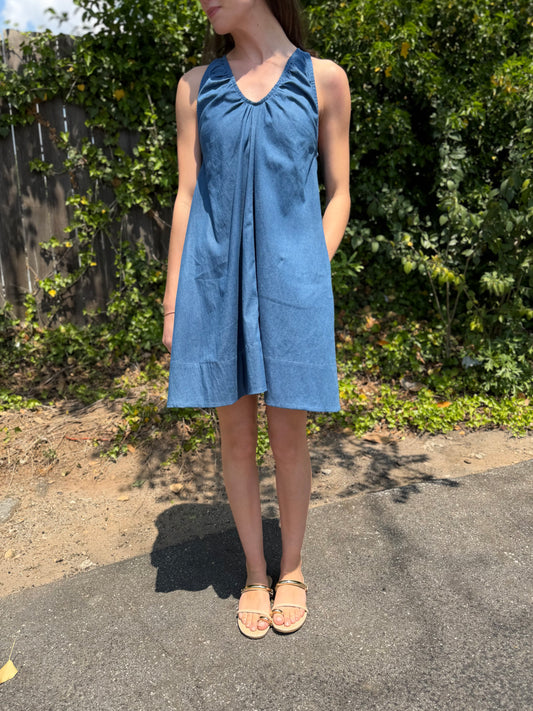 Vida Dress in denim blue by Bel Kazan