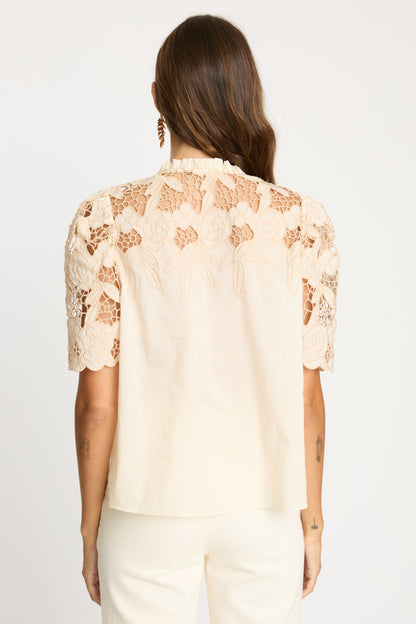 Elaine Reversible Top in cream by Caballero