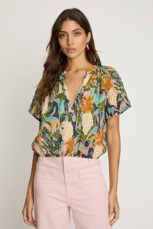 Zola Top in baroque pineapple by Caballero
