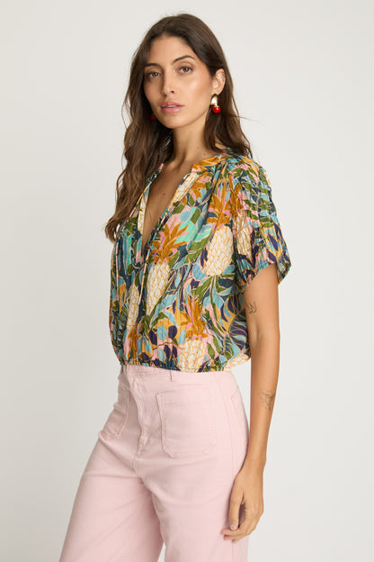Zola Top in baroque pineapple by Caballero