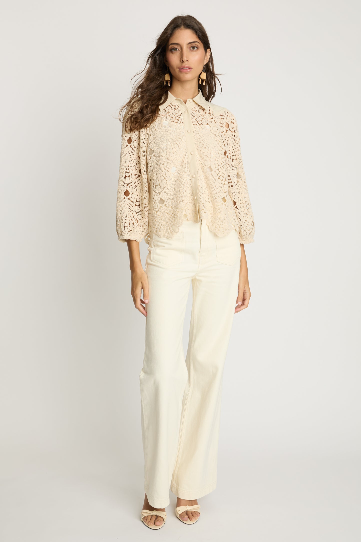 Juliette Top in natural lace by Caballero