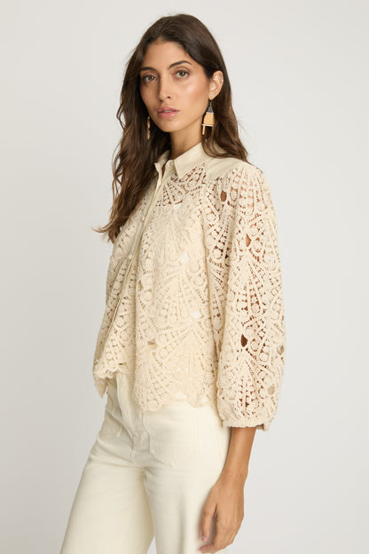 Juliette Top in natural lace by Caballero
