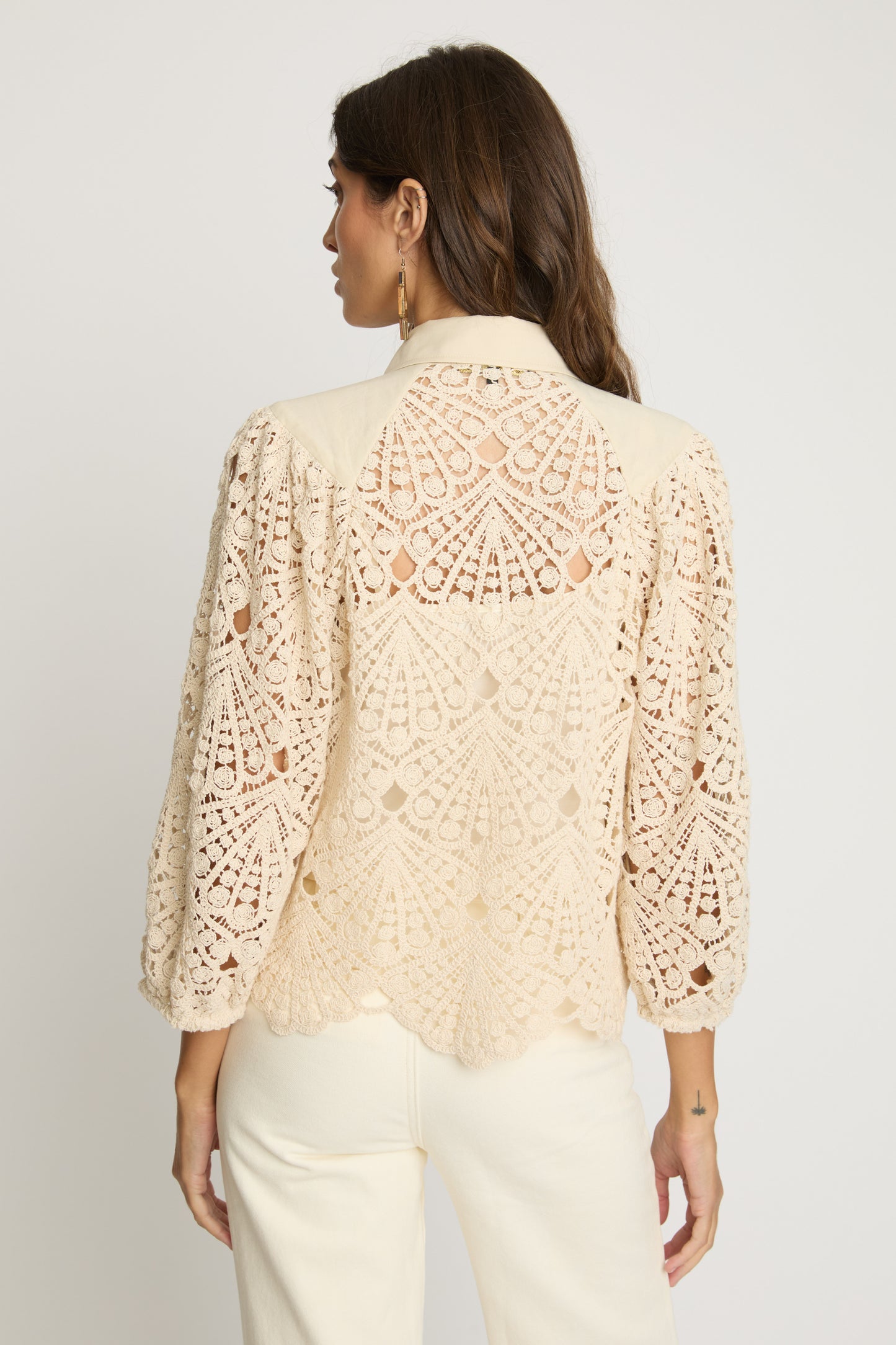 Juliette Top in natural lace by Caballero