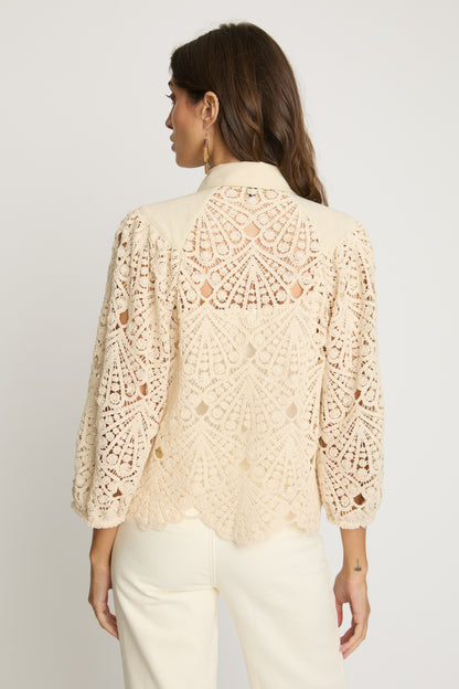 Juliette Top in natural lace by Caballero