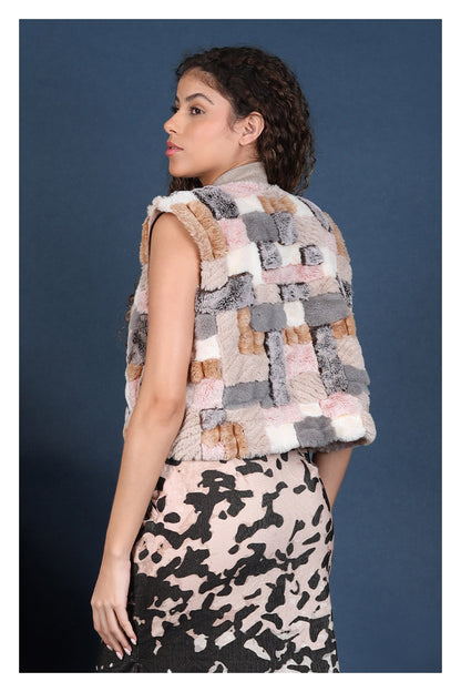 Karyme Gilet in ivory by Conditions Apply