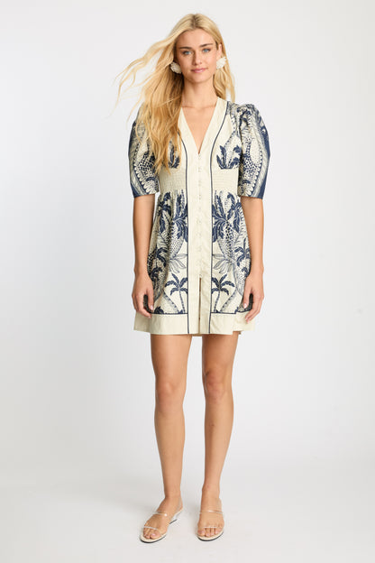 Lucinda Dress in ink island by Caballero
