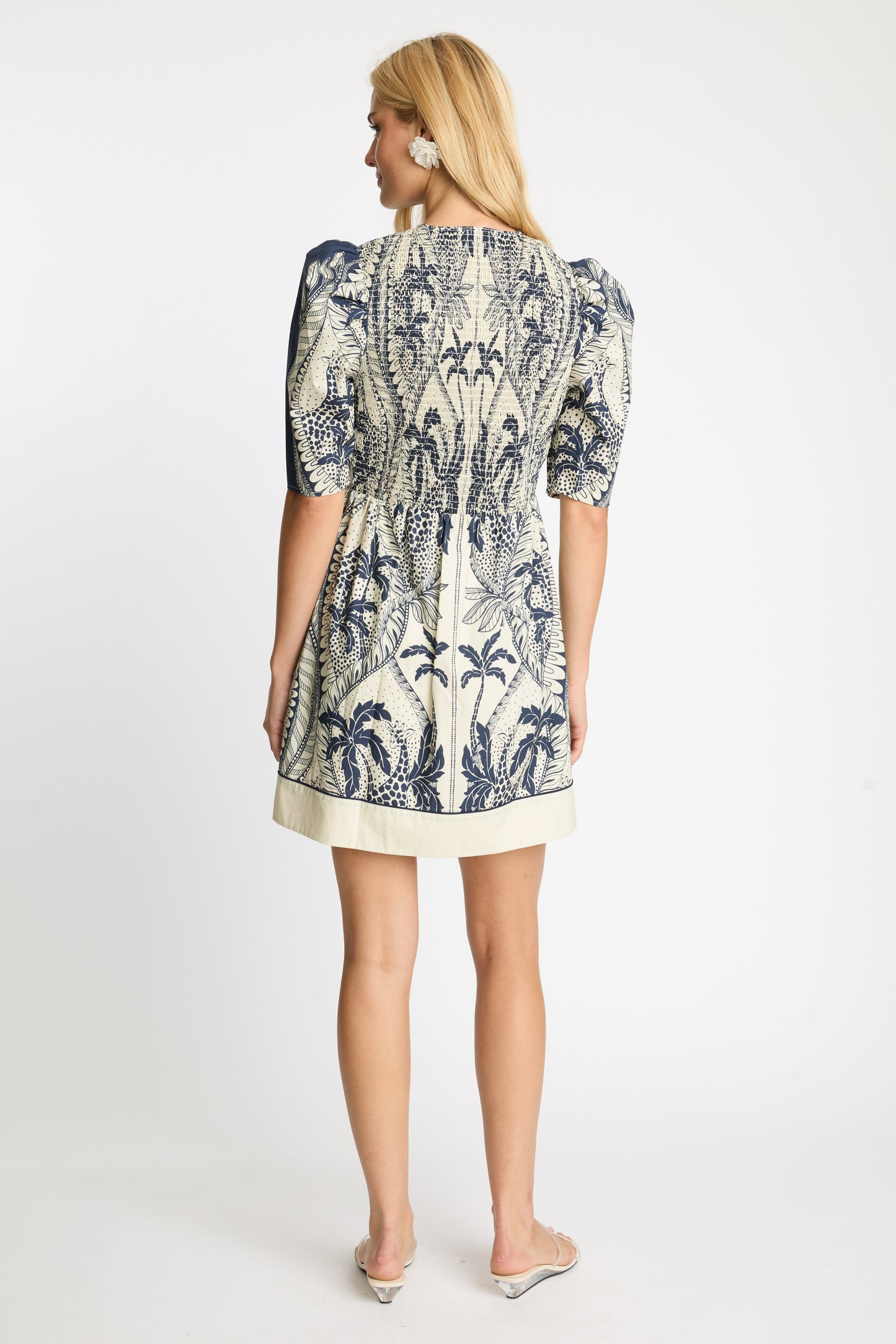 Lucinda Dress in ink island by Caballero