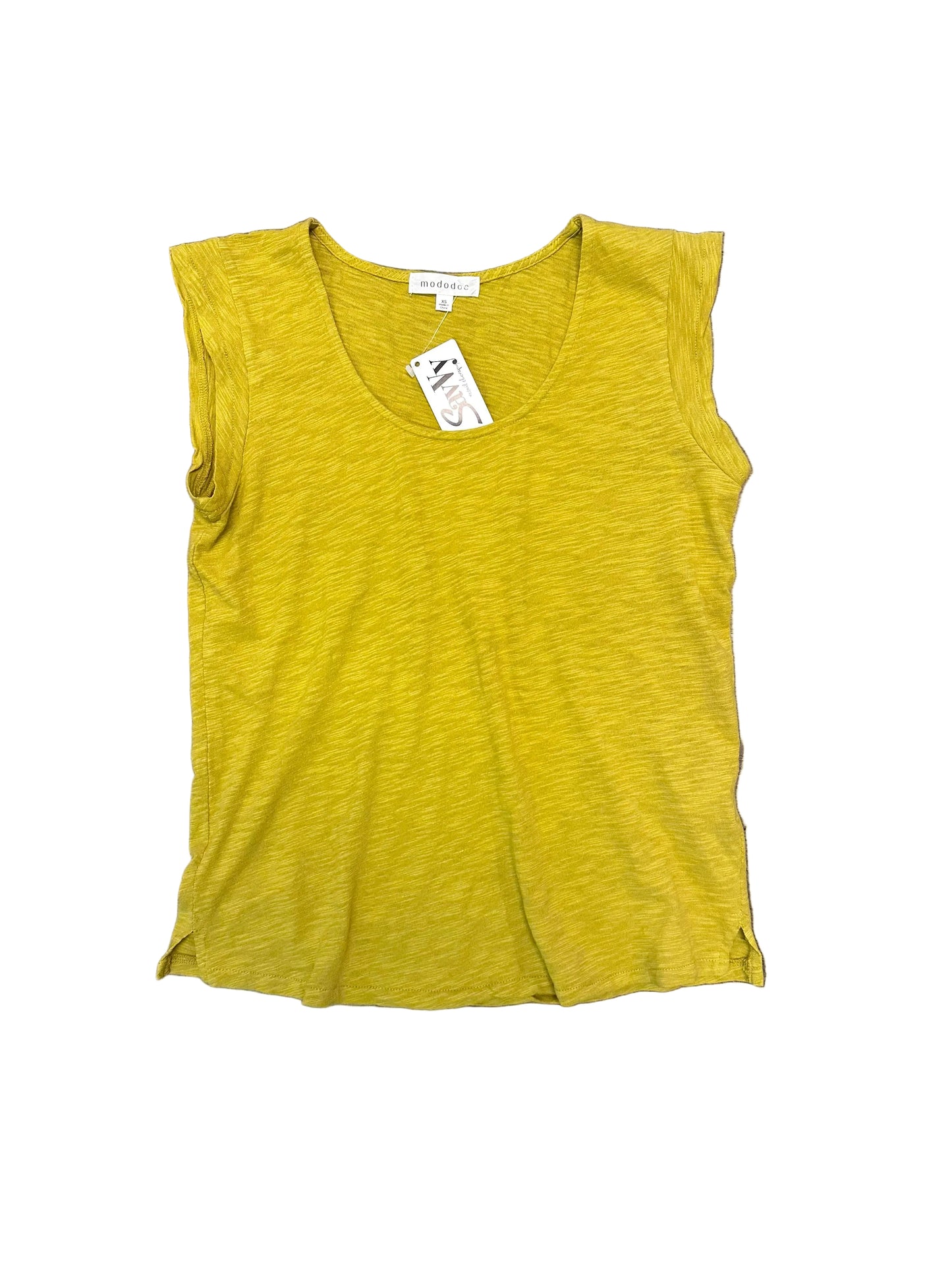 Cap Sleeve Scoop Neck Tee in crisp lime by Mododoc