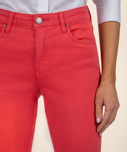 Kelsey High Rise Ankle Flare in strawberry by KUT