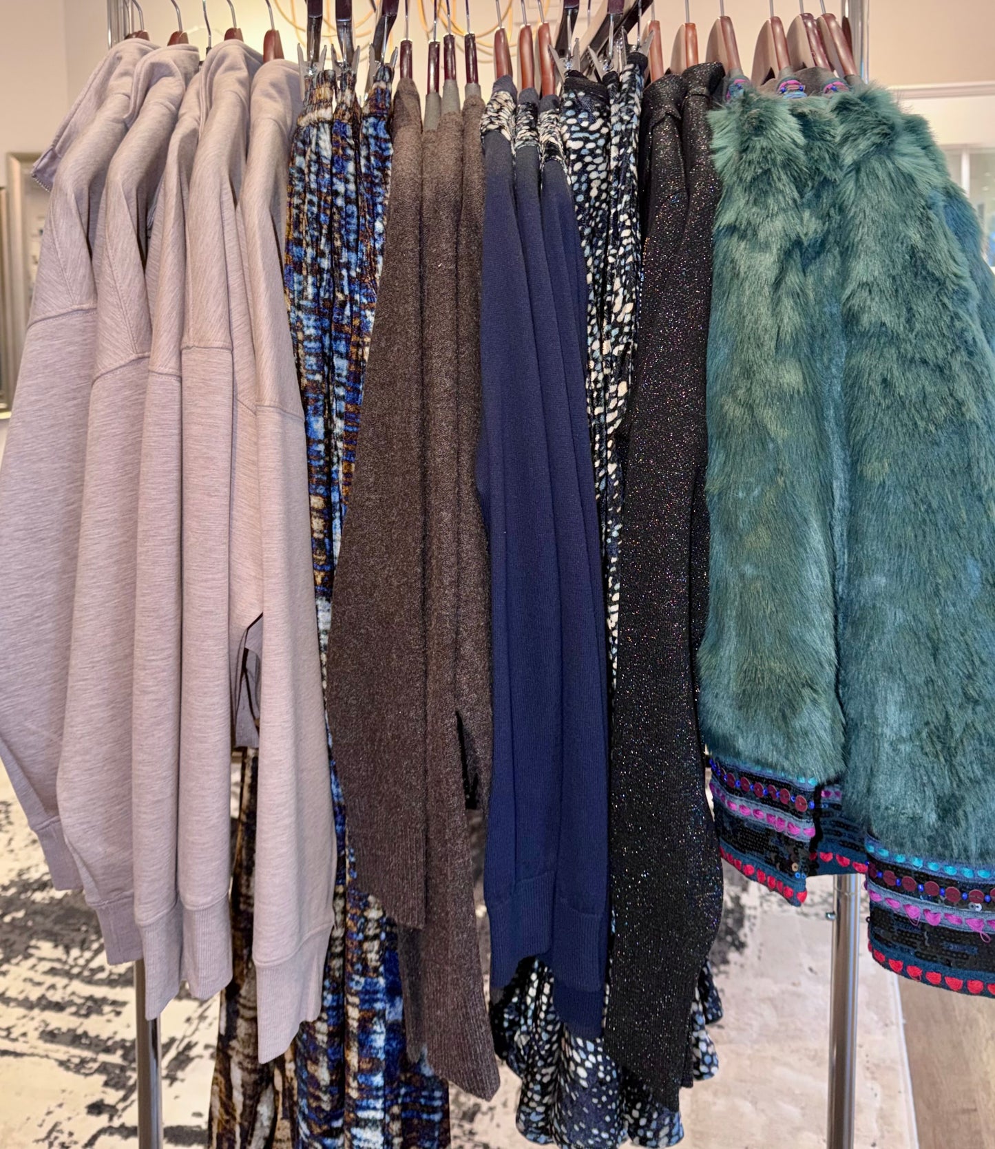 Romelia Fur Jacket in foliage green by Blank