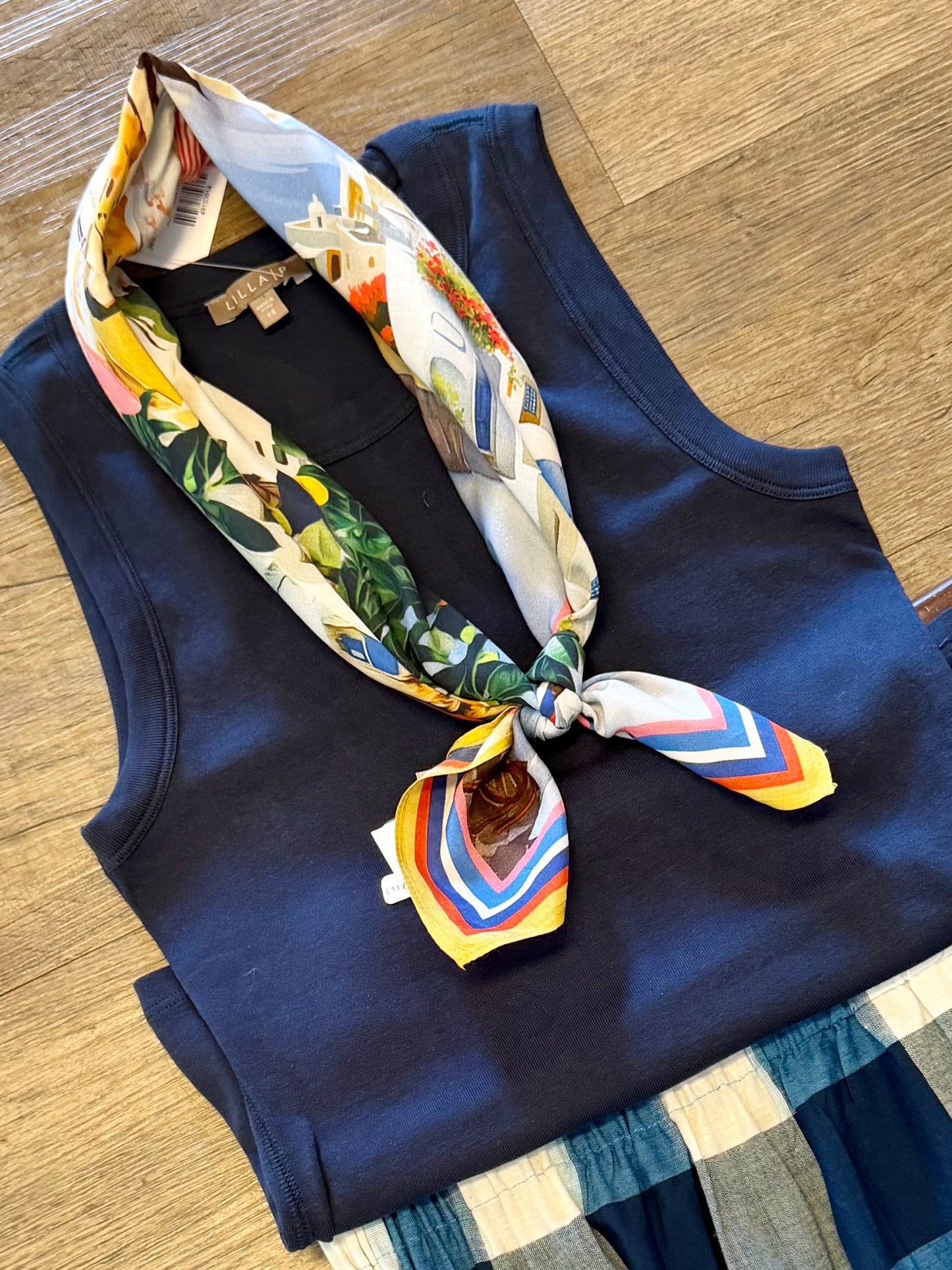 Taeyi Scarf in beach scene by Conditions Apply