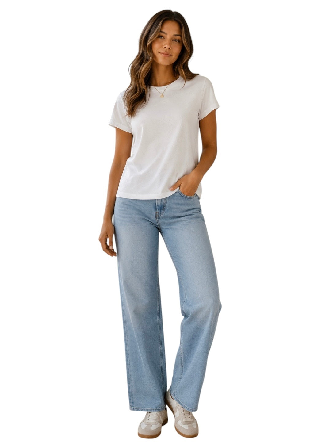 Boyfriend Crew Tee in white by Dylan