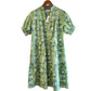 Martine Short Sleeve Short Dress in green goddess by Fitzroy & Willa