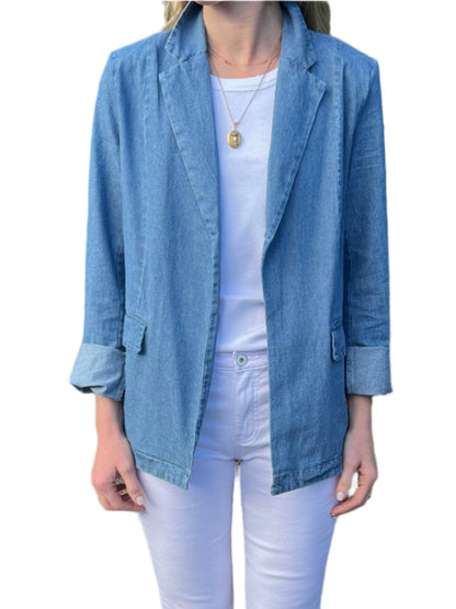 Payton Blazer in chambray by Steve Madden