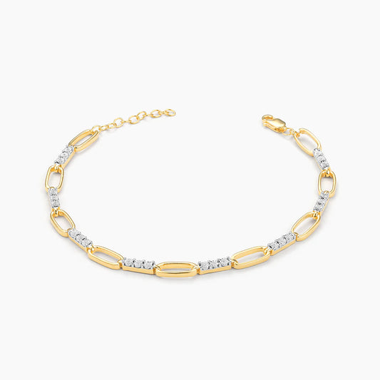 Interlinked Chain Bracelet in gold by Ella Stein