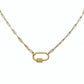 Charm Bar- Clingy Carabiner Necklace in gold by Farrah B