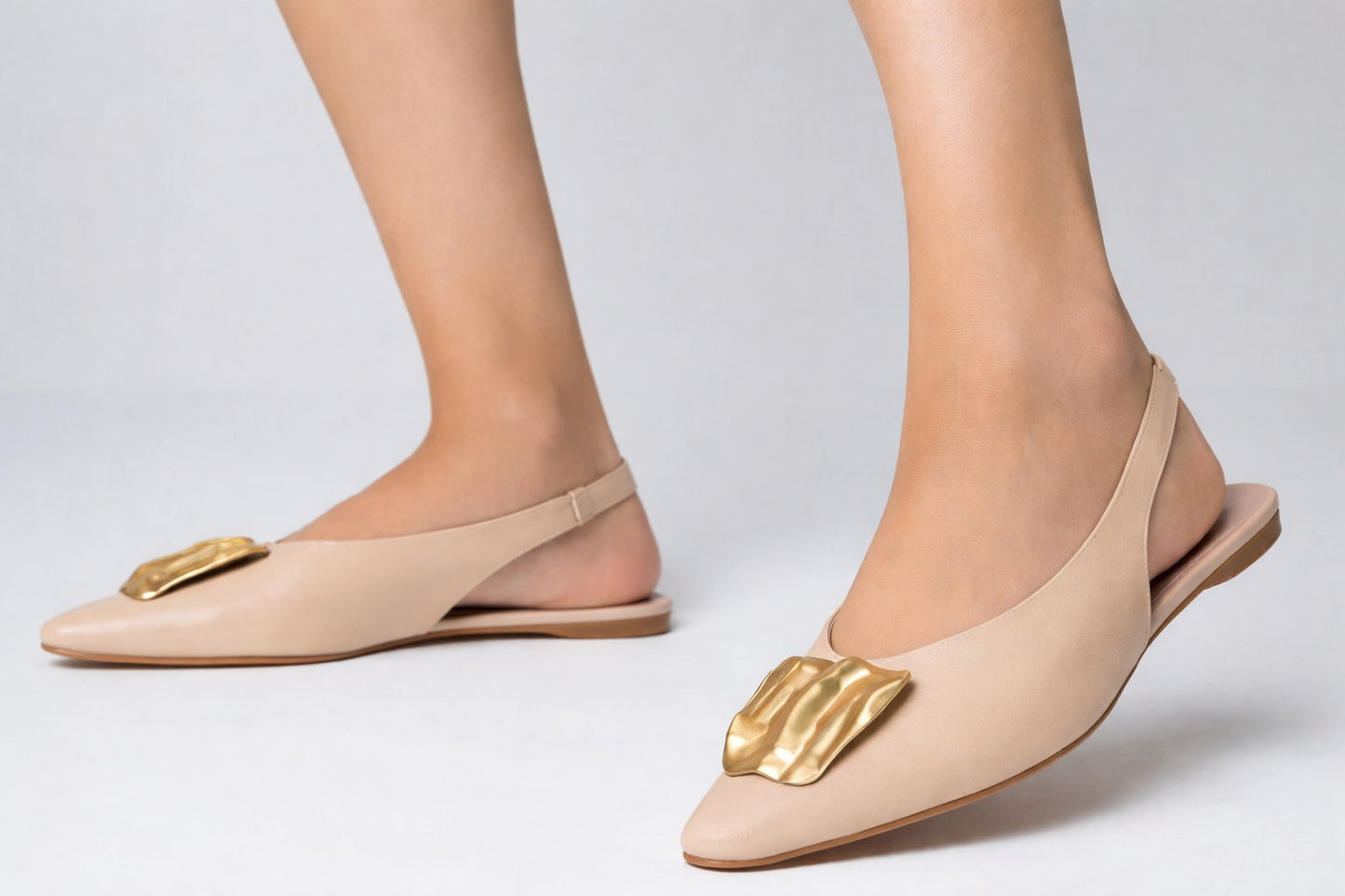 Milano Sling Back Flat in ginger by Carrano