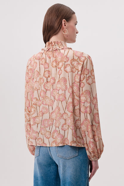 Paulaina Printed Blouse in multi by Exquise