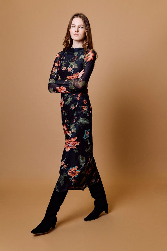 Katya Midi Dress in chant des fleur print by Cleobella