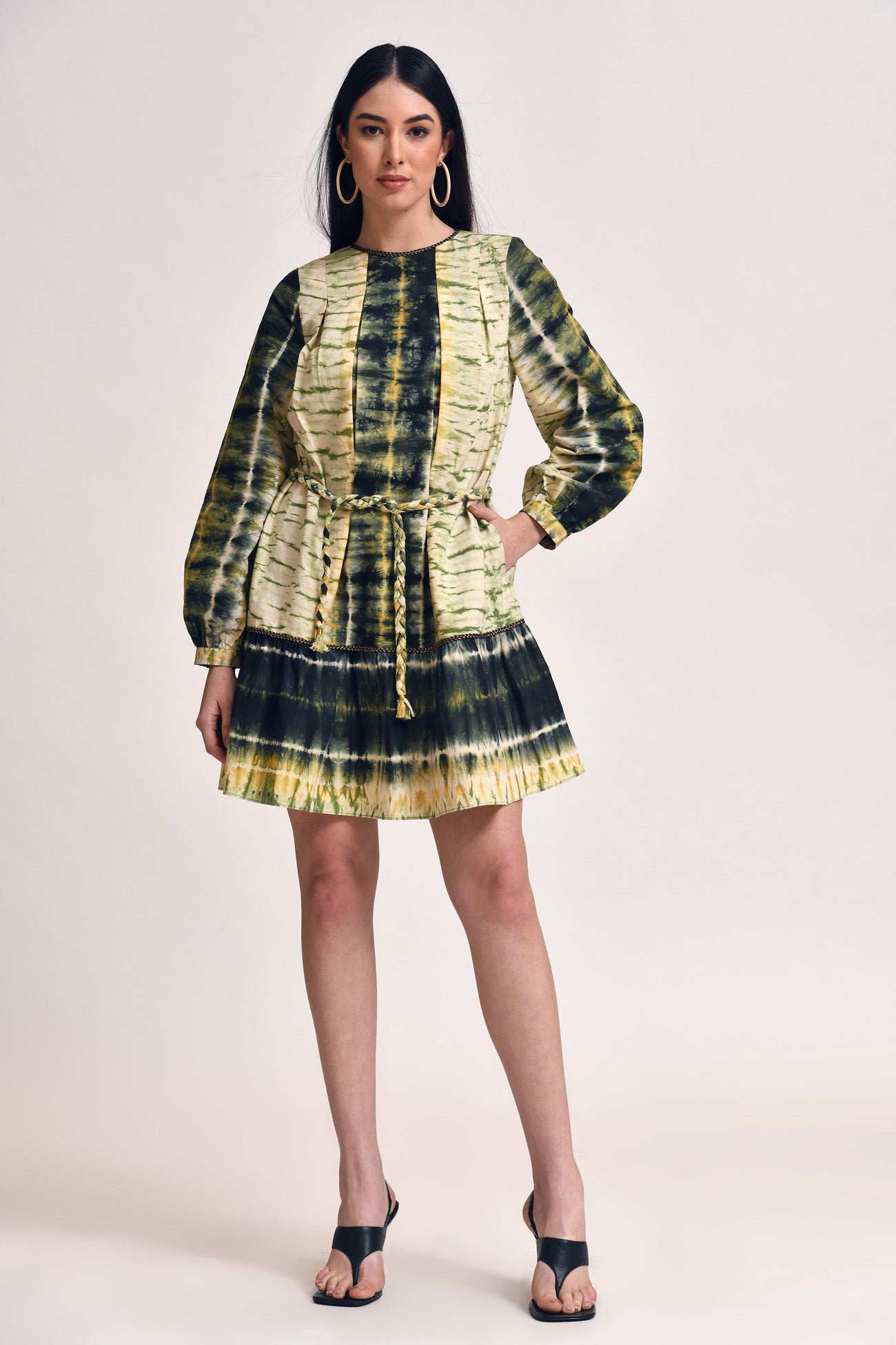 Indira Mini Dress in olive by Ash & Eden