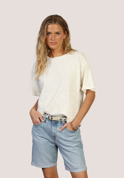 Loose Crew Tee in white by Dylan