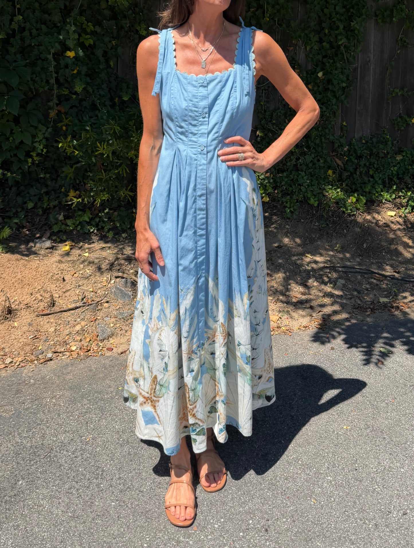 Lacerta Midi Dress in blue by Blank
