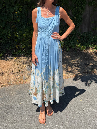 Lacerta Midi Dress in blue by Blank