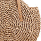 Summertime Large Straw Tote in khaki