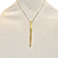 Dainty Snake Chain Dangle Necklace in gold by Eneida Franca