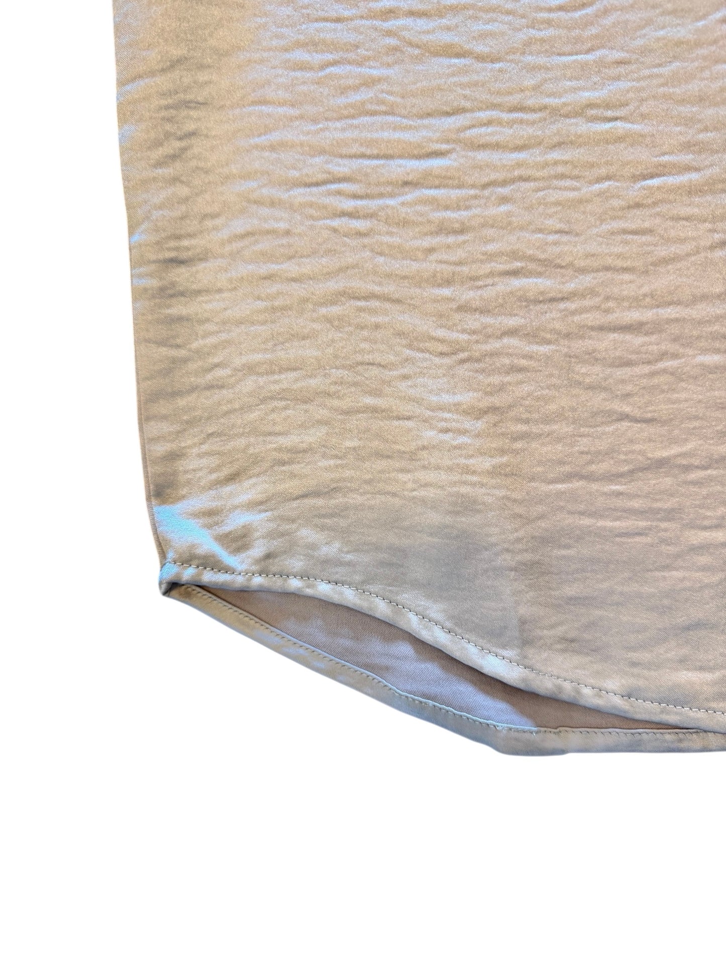 Amelda Short Sleeve Satin Top in pearl by Another Love