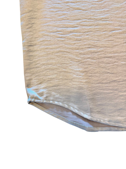 Amelda Short Sleeve Satin Top in pearl by Another Love