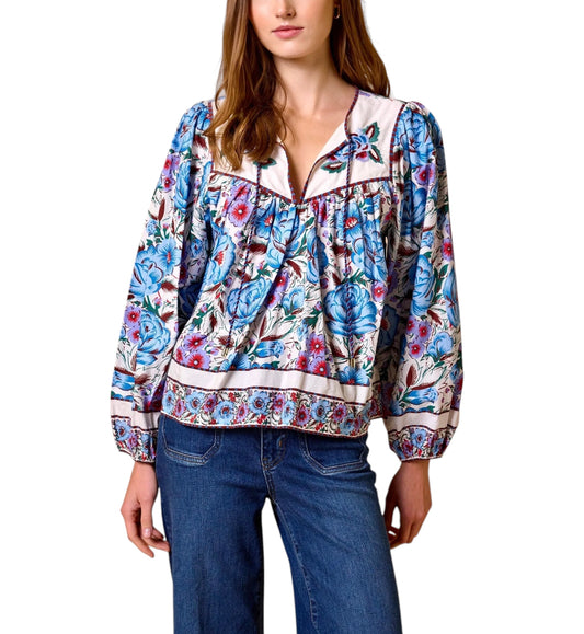 Laura Blouse in fluora print by Cleobella