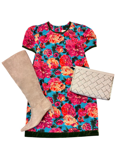 Louisa Dress in vintage roses by Elizabeth James