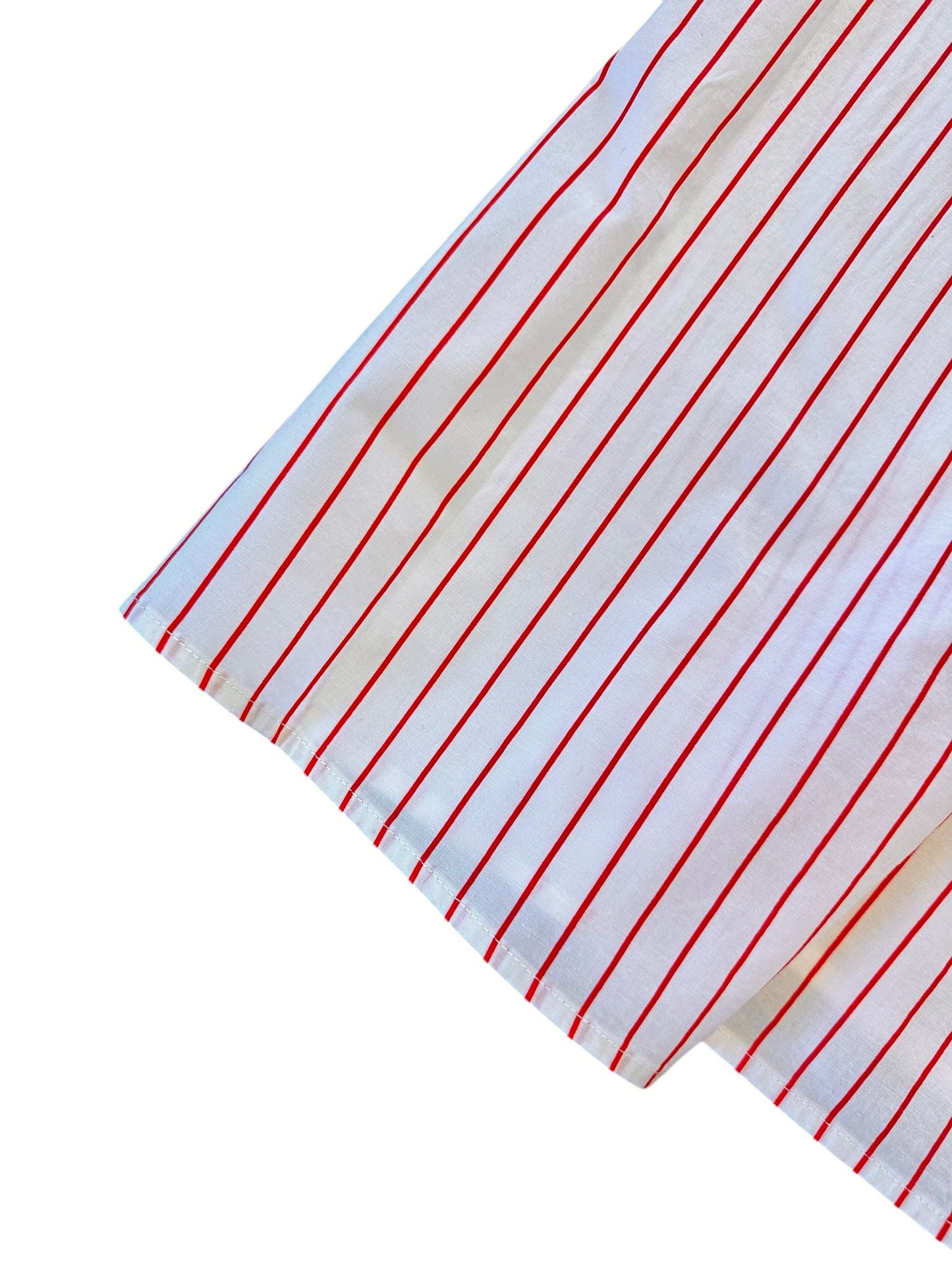 Bianca Shirred Bodice Dress in ruby stripe by Pistola