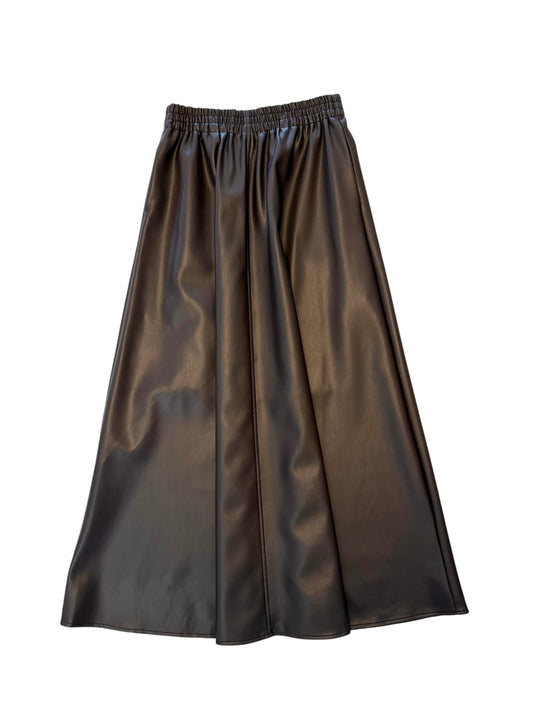 Faux Leather Midi Skirt in cacao by Esqualo