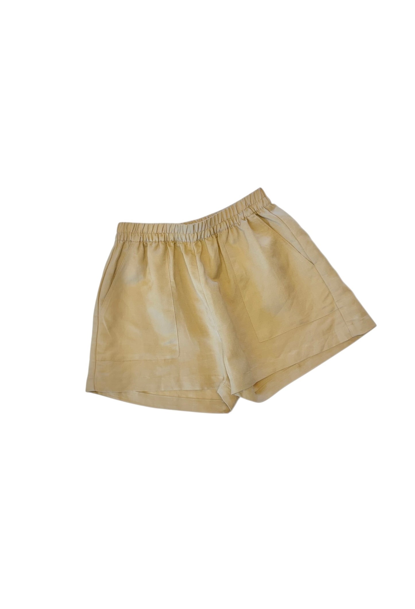 Elastic Waist Shorts in oatmeal by Elan