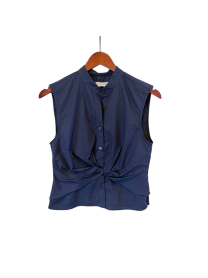 Sleeveless Twist Front Top in navy by J. Society
