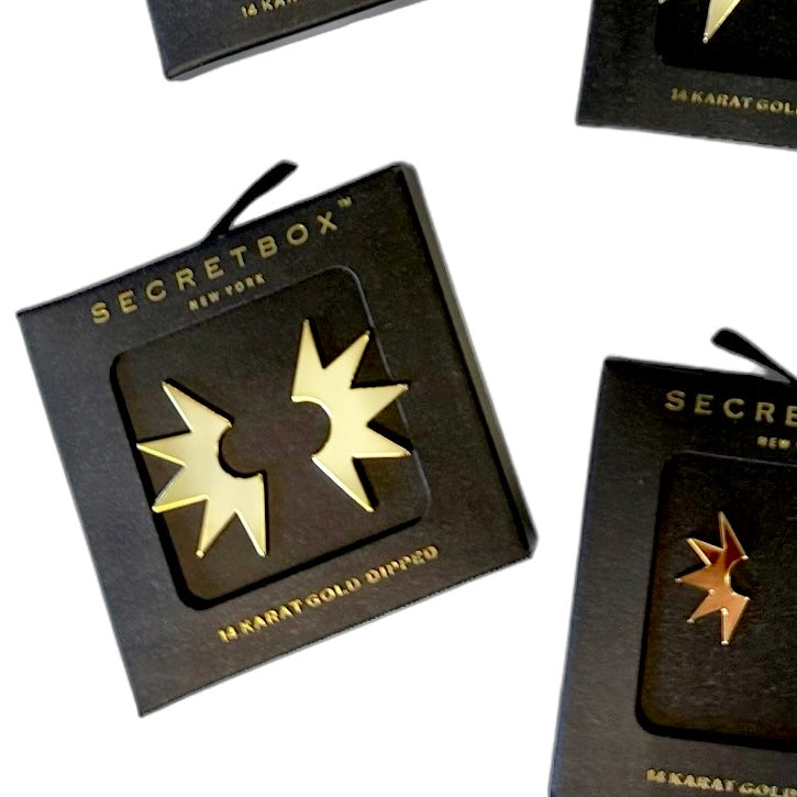 Spike Gold Dipped Large Earrings in gold by Secretbox