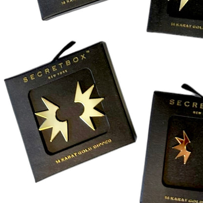 Spike Gold Dipped Large Earrings in gold by Secretbox