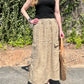 Linen Cargo Skirt in khaki by Luna Luz