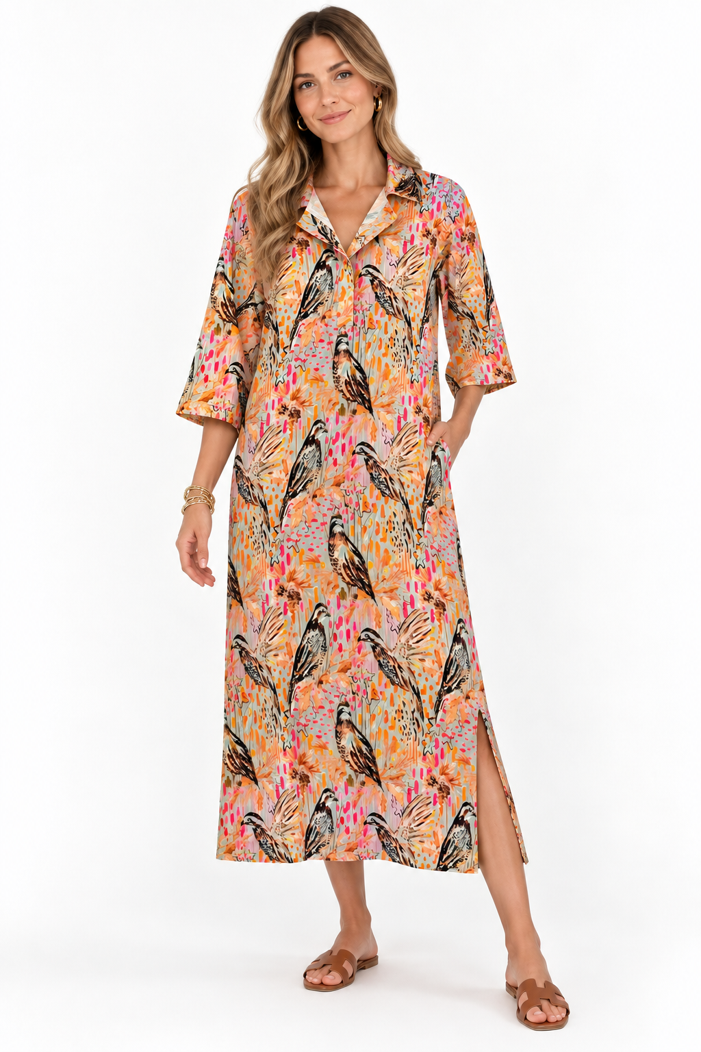 Grace Printed Maxi Dress in wildwood wing by Holly Shae